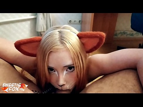 ❤️ Kitsune glutas dikon kaj kumas en ŝia buŝo ️ Belega porno ĉe ni ☑